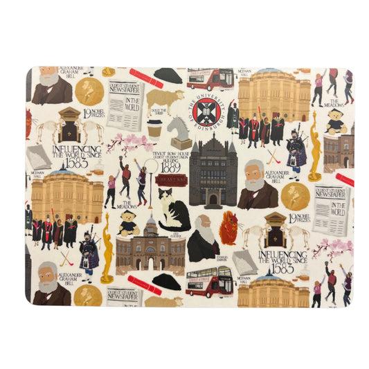 Placemat featuring Heritage Collection illustration designed by Esther
