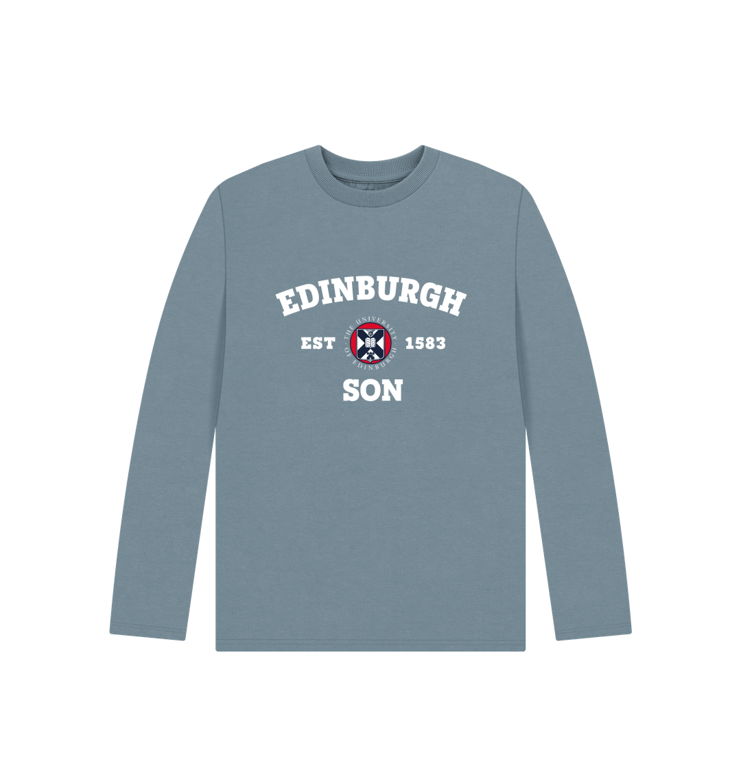 Stone Blue Kids Edinburgh Son Long Sleeve T-Shirt