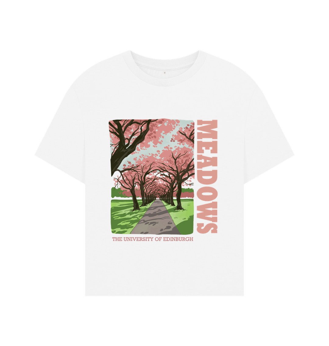 White The Meadows Oversized Graphic T-Shirt (Women's Fit)