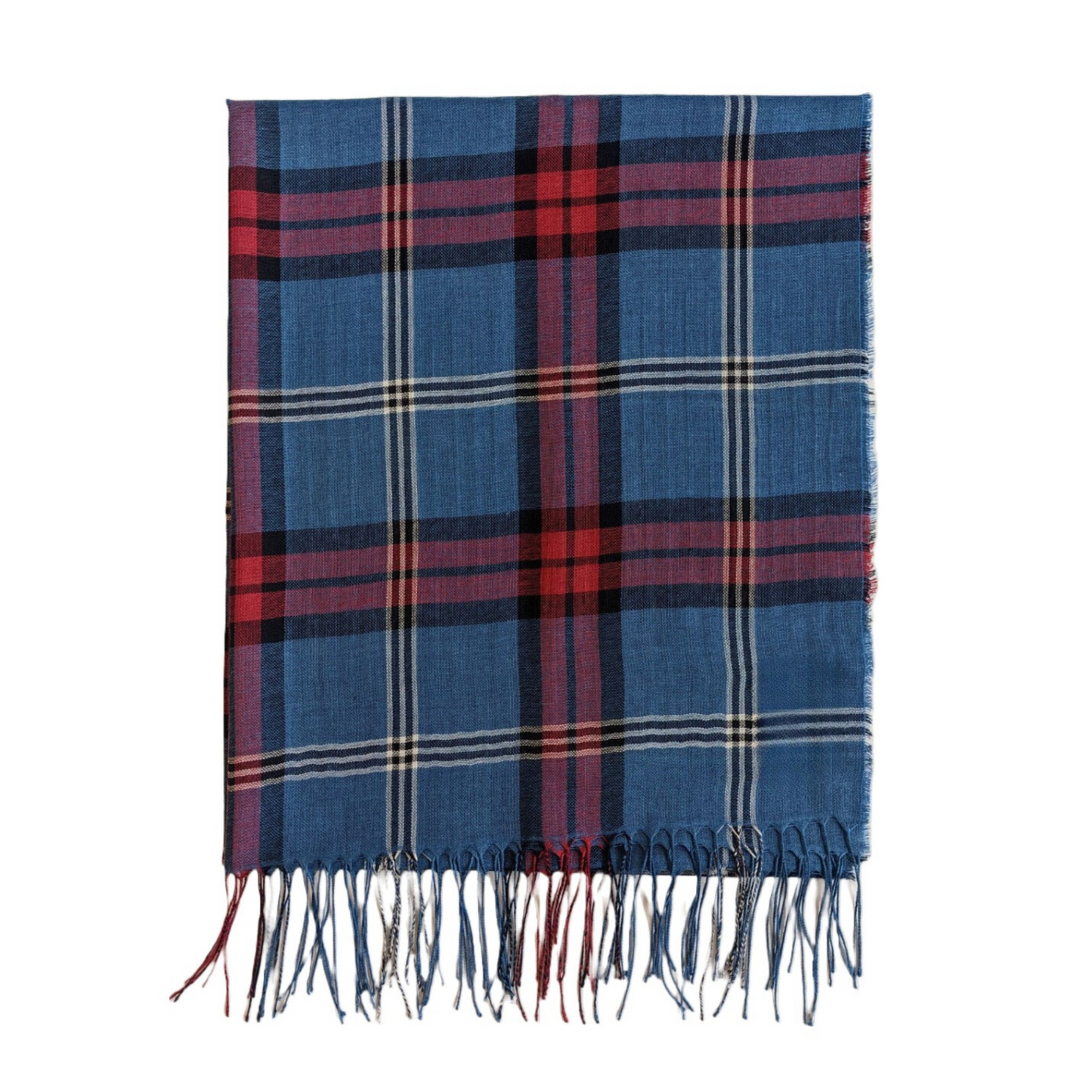 Lightweight Silk/Wool Tartan Scarf