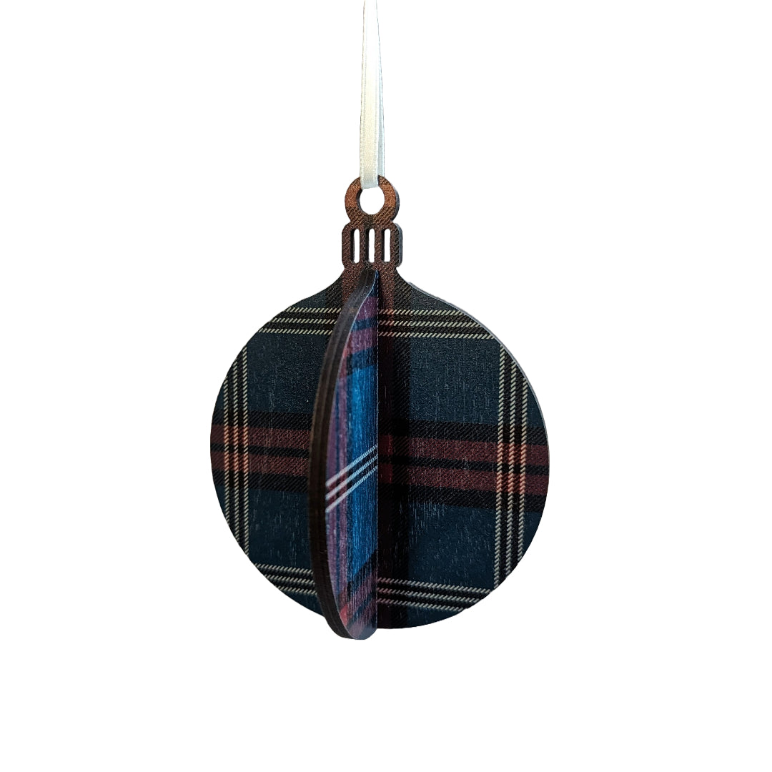 3D Tartan Bauble Decoration