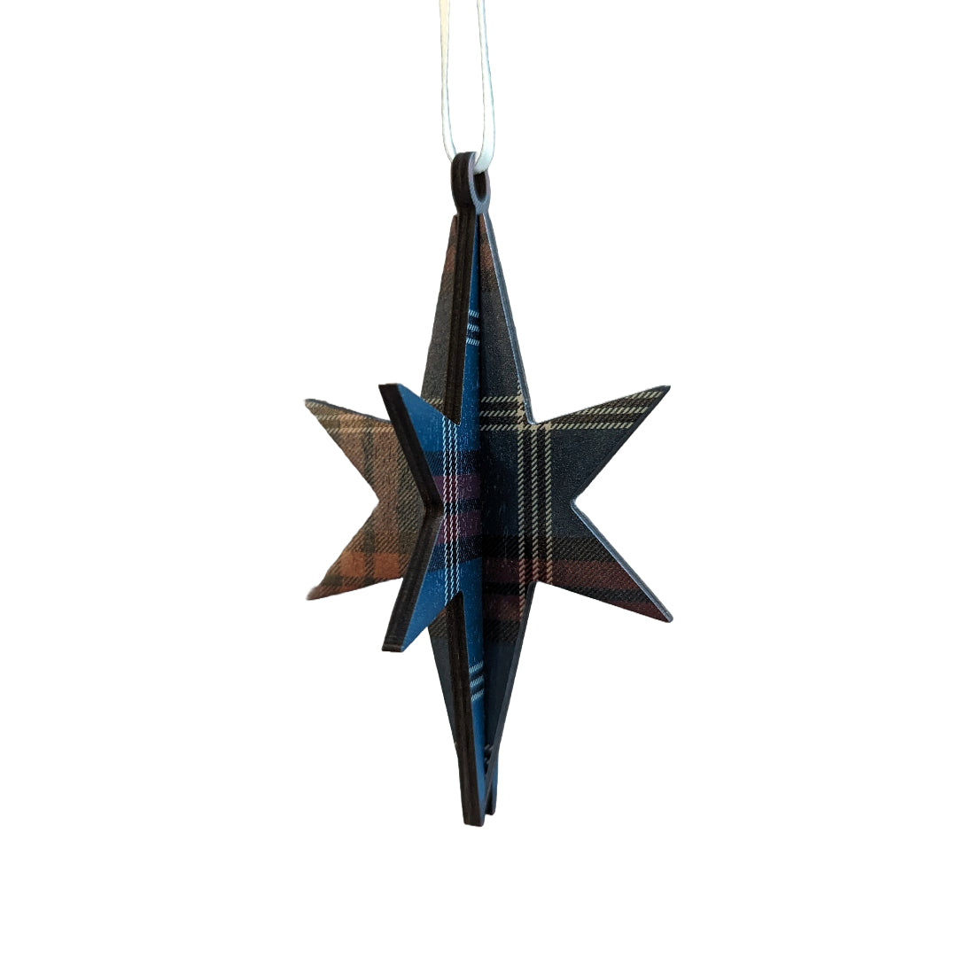 3D Tartan Star Decoration