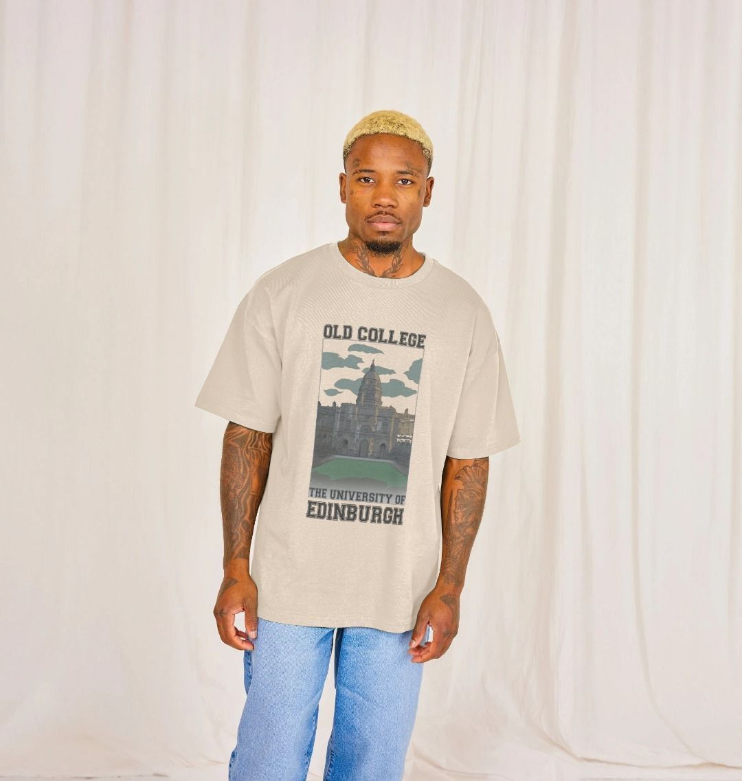 Old College Oversize Graphic T-Shirt (Men's Fit)
