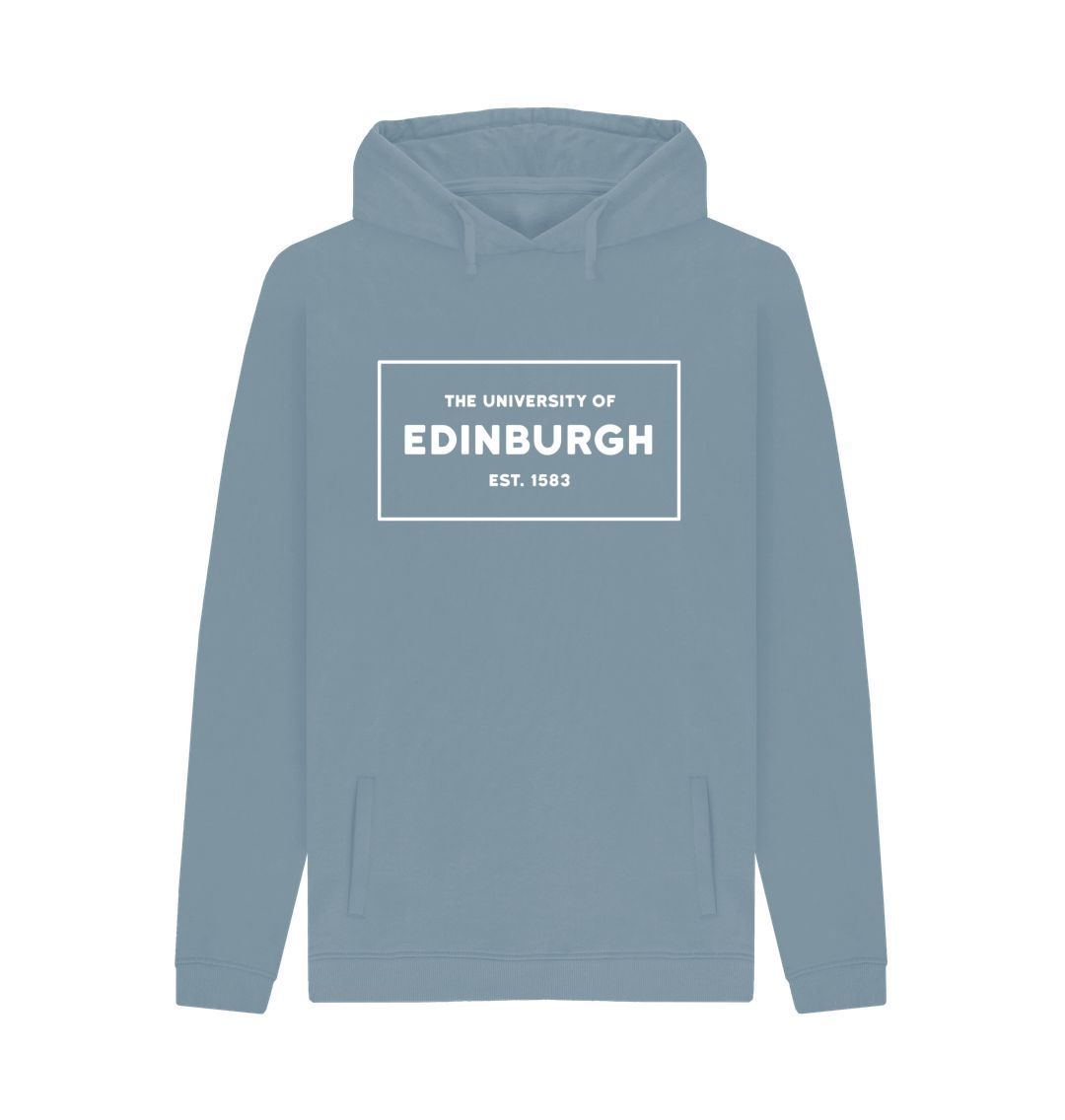 Stone Blue Box Design Hoodie