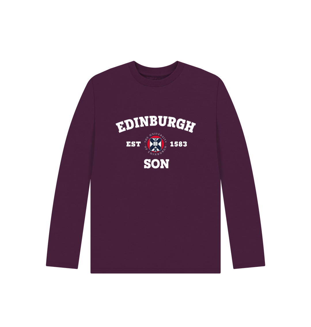 Purple Kids Edinburgh Son Long Sleeve T-Shirt