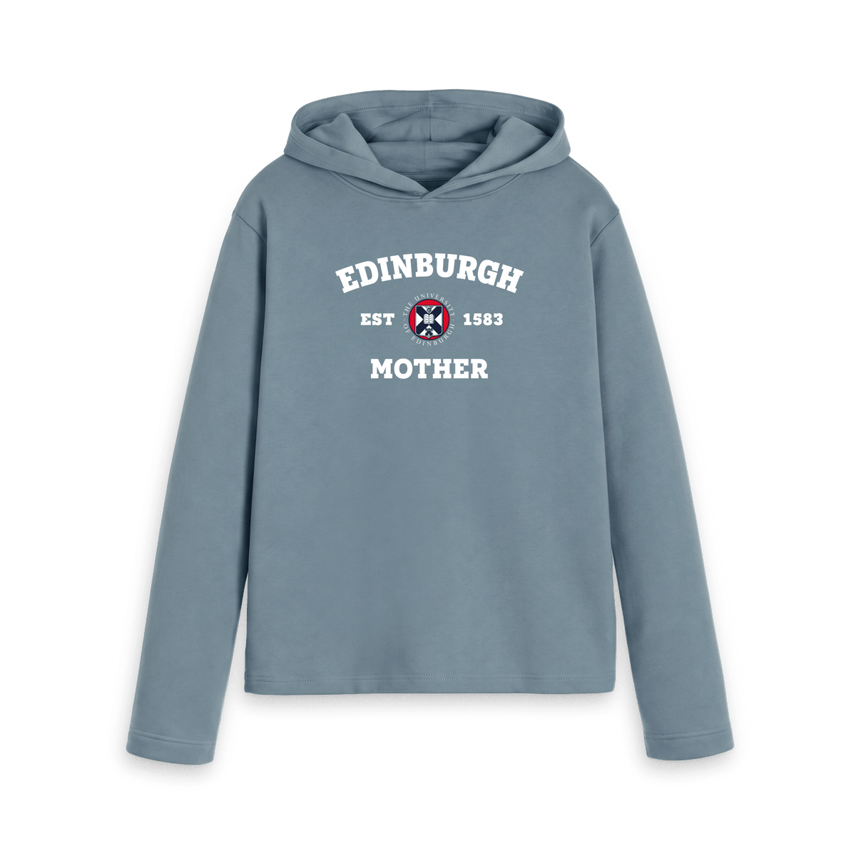 Stone Blue Printed Hoody Front