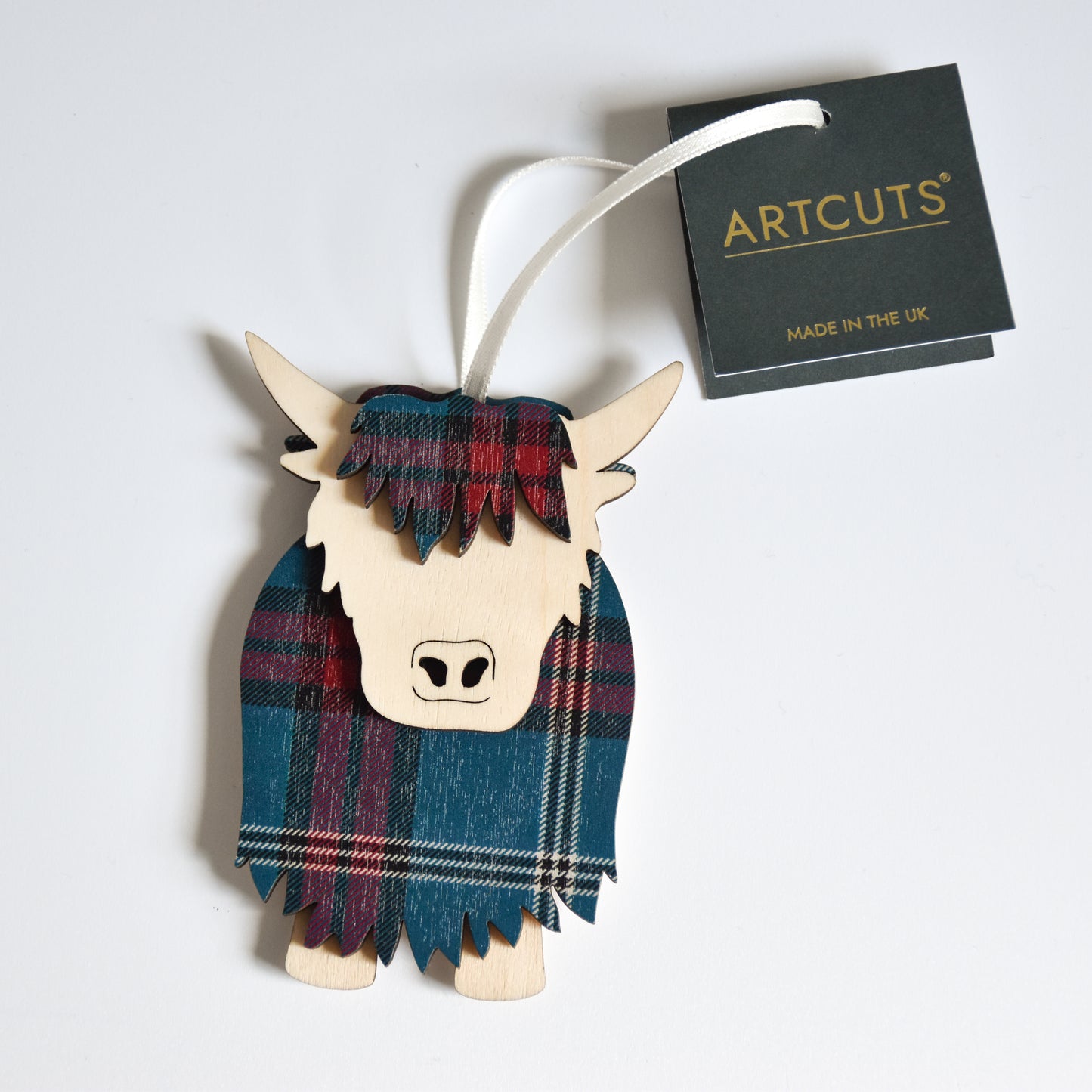 Tartan Highland Cow Decoration