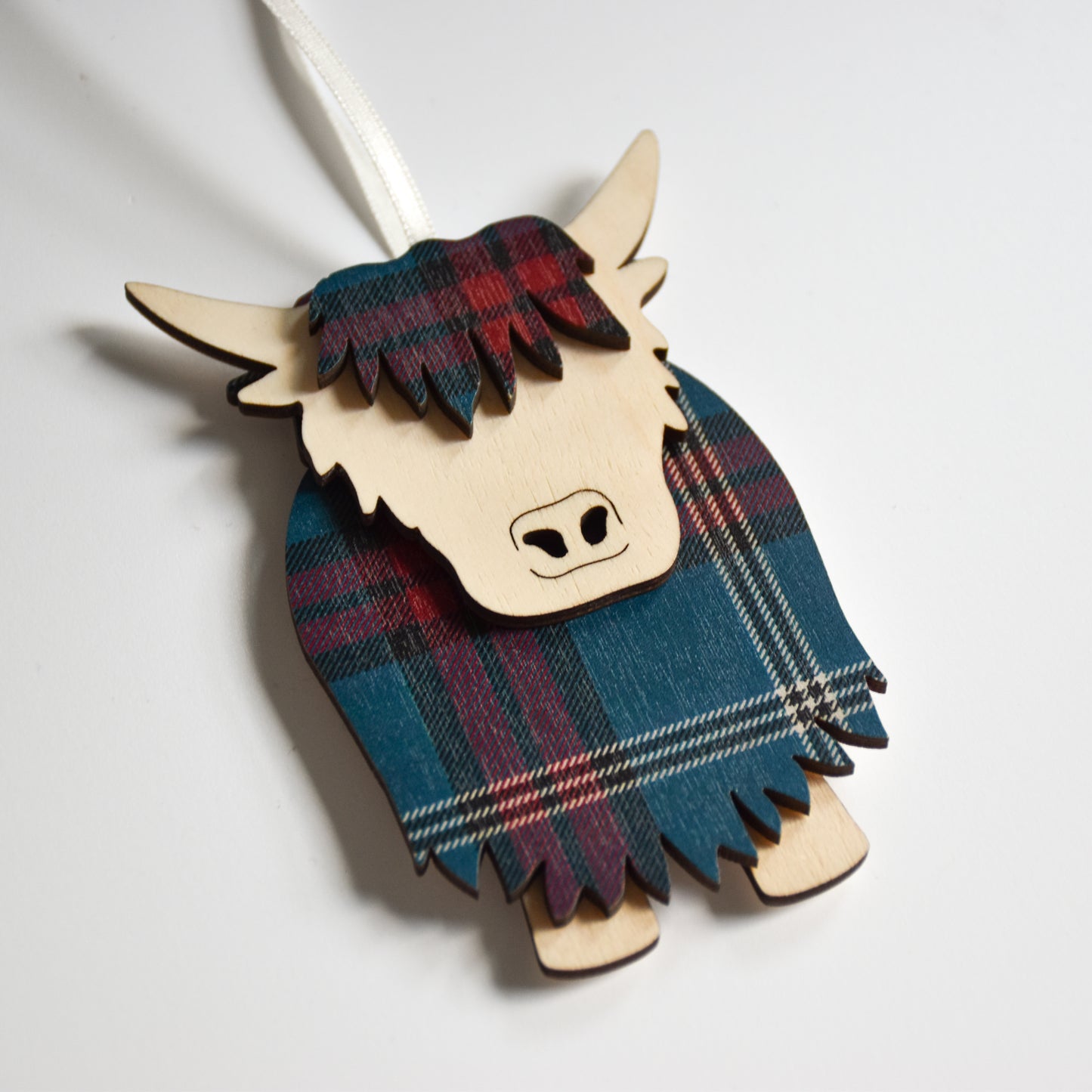 Tartan Highland Cow Decoration