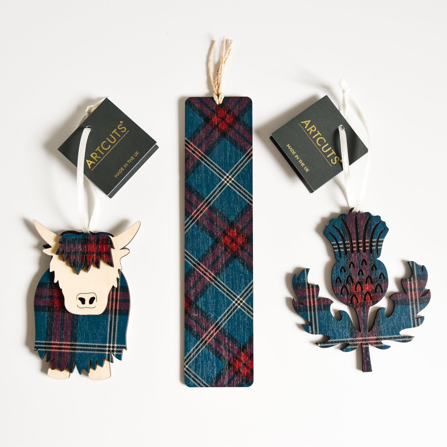 Tartan Highland Cow Decoration