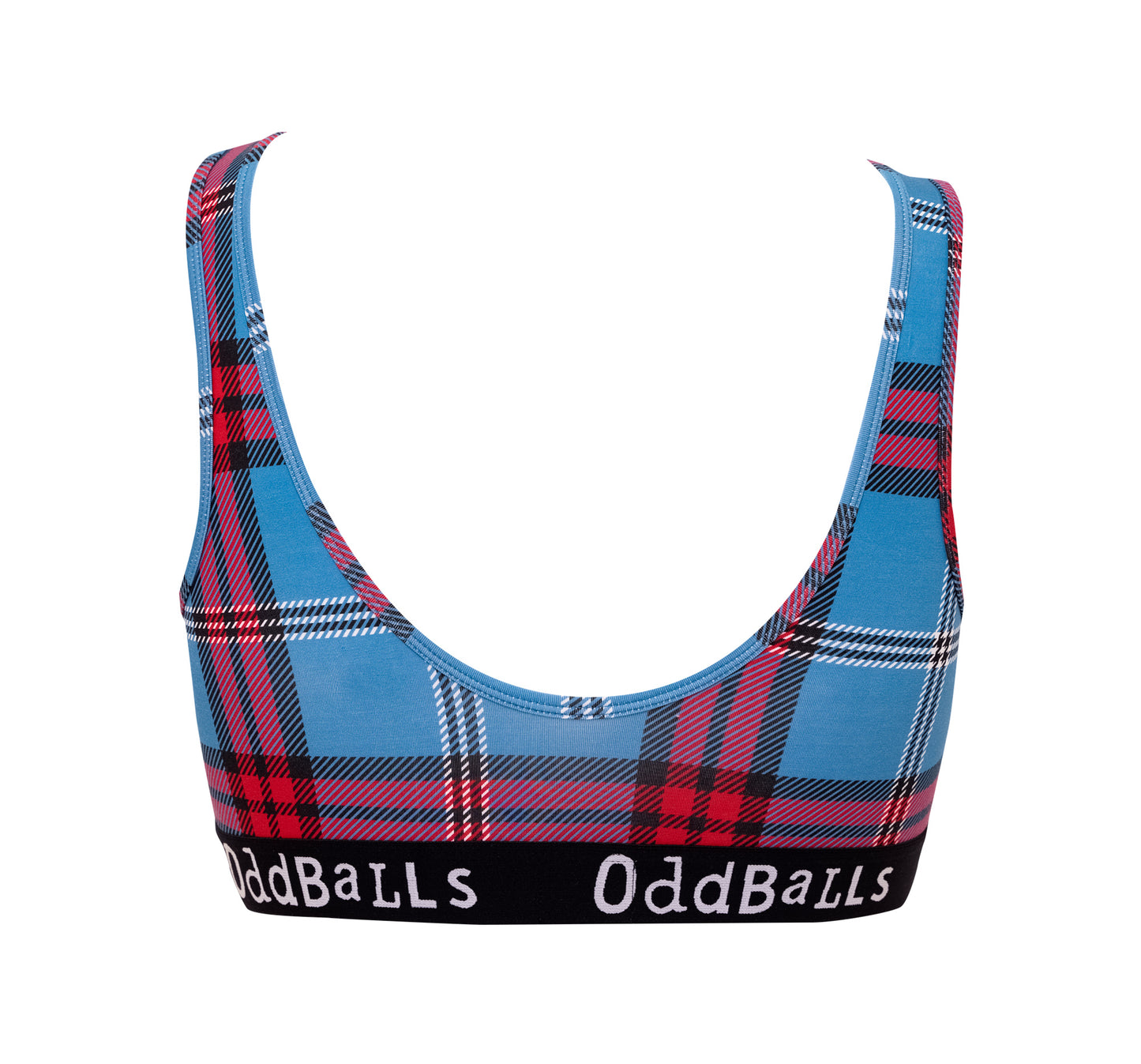 Bralette with University of Edinburgh tartan.