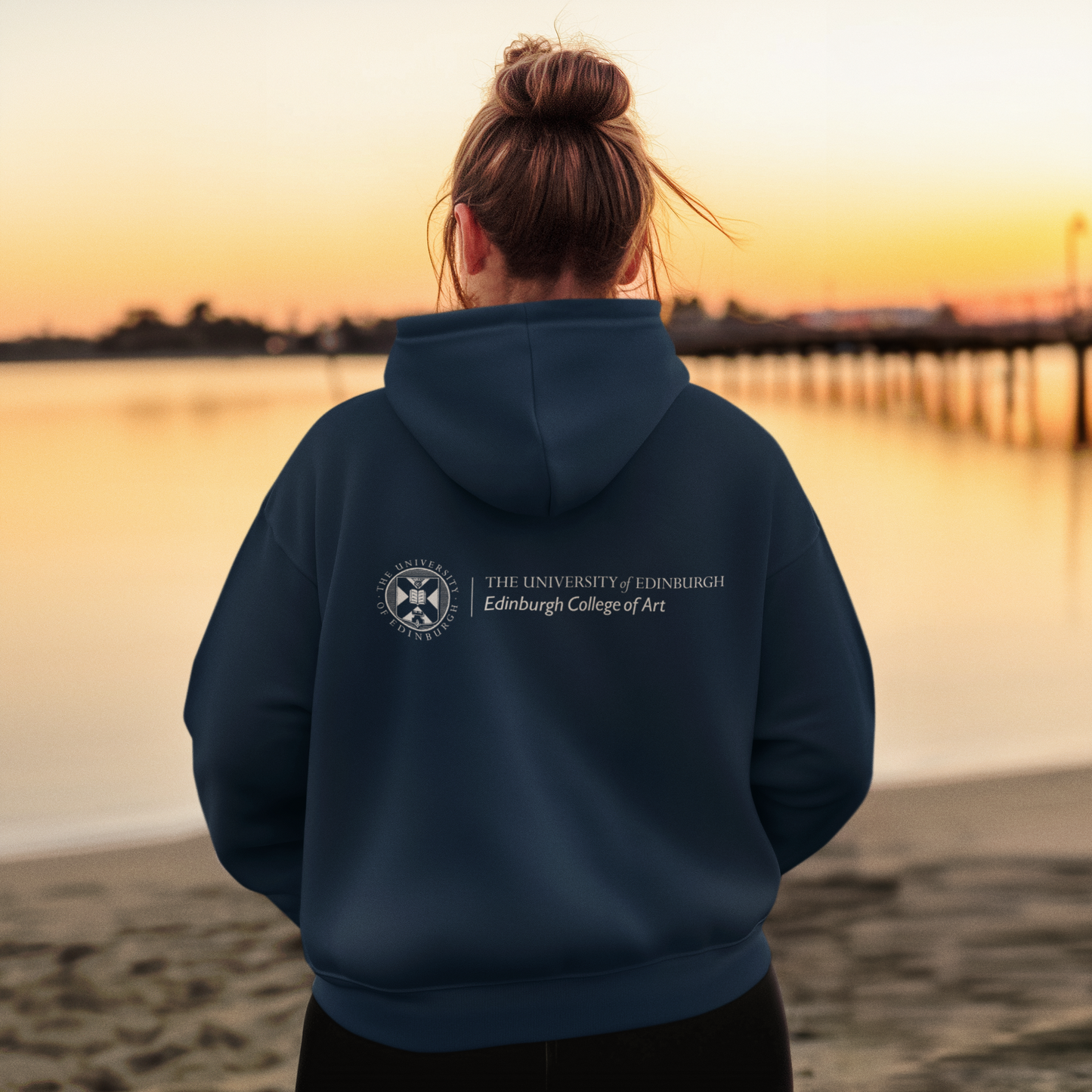 Edinburgh College of Art Embroidered Zip Hoodie