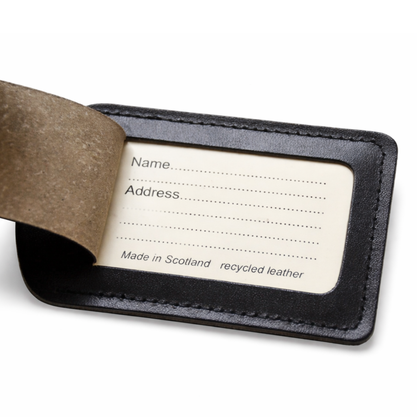 Old College Leather Luggage Tag