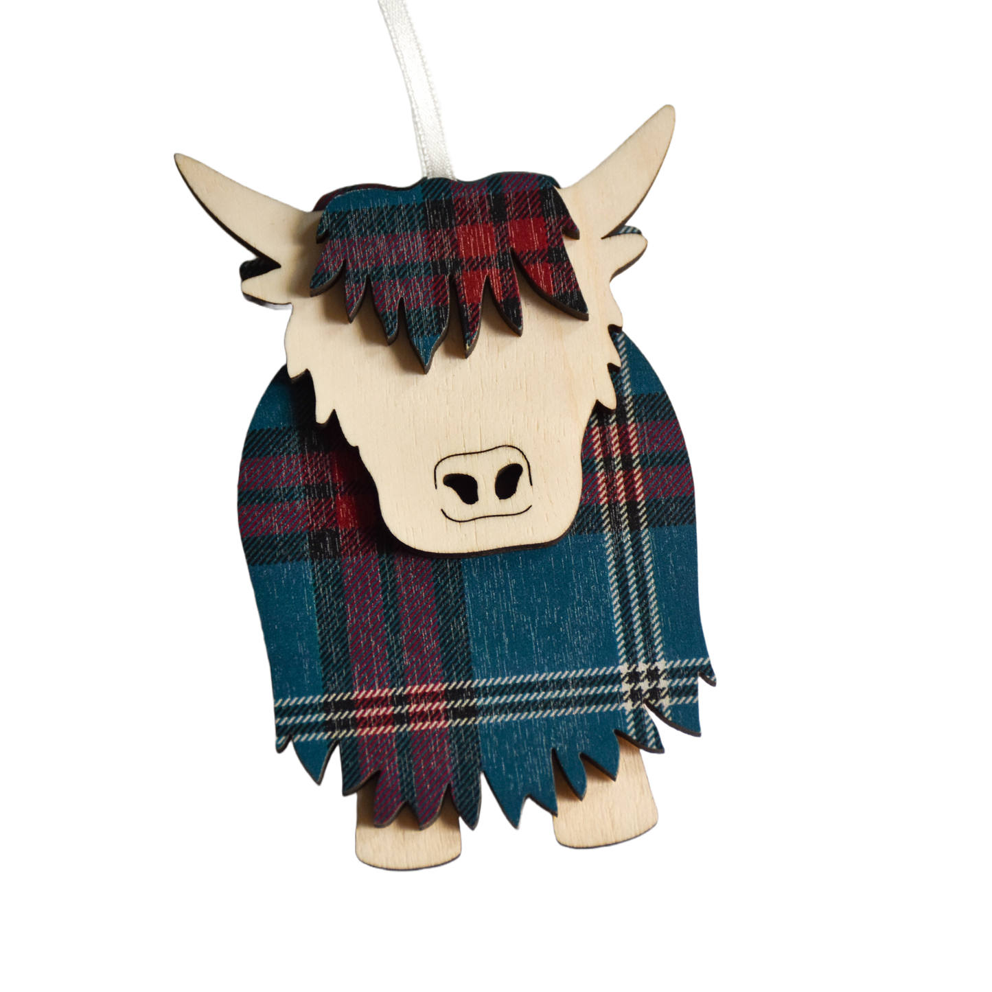 Tartan Highland Cow Decoration