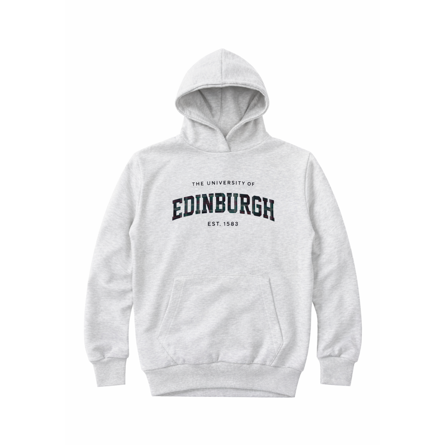 Oversized Tartan Print Hoodie