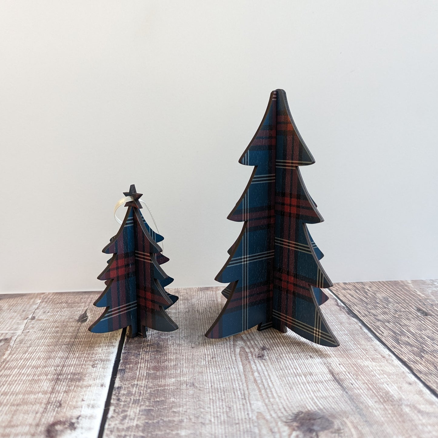 3D Tartan Tree Decoration