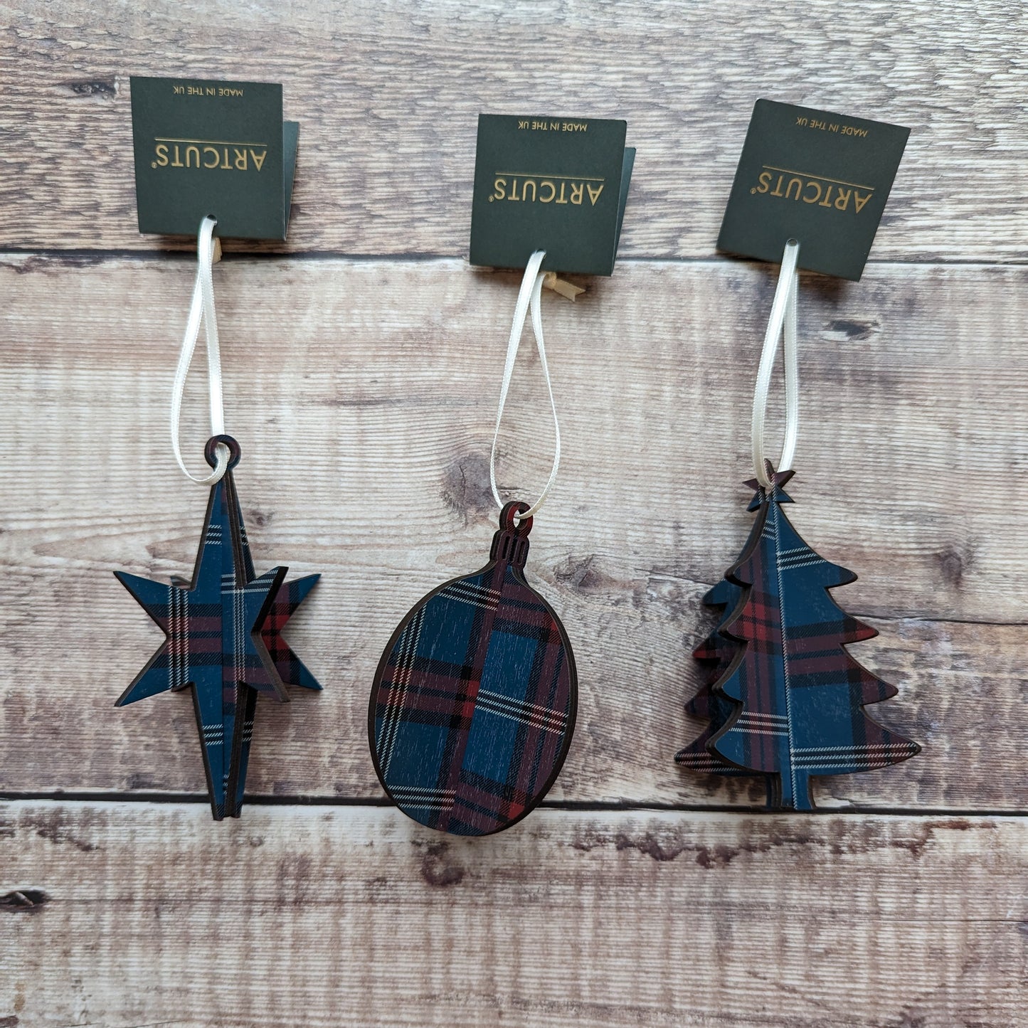 3D Tartan Bauble Decoration