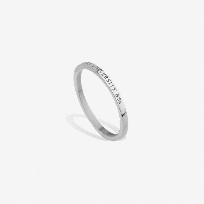 Graduation Slim Band Ring - Sterling Silver