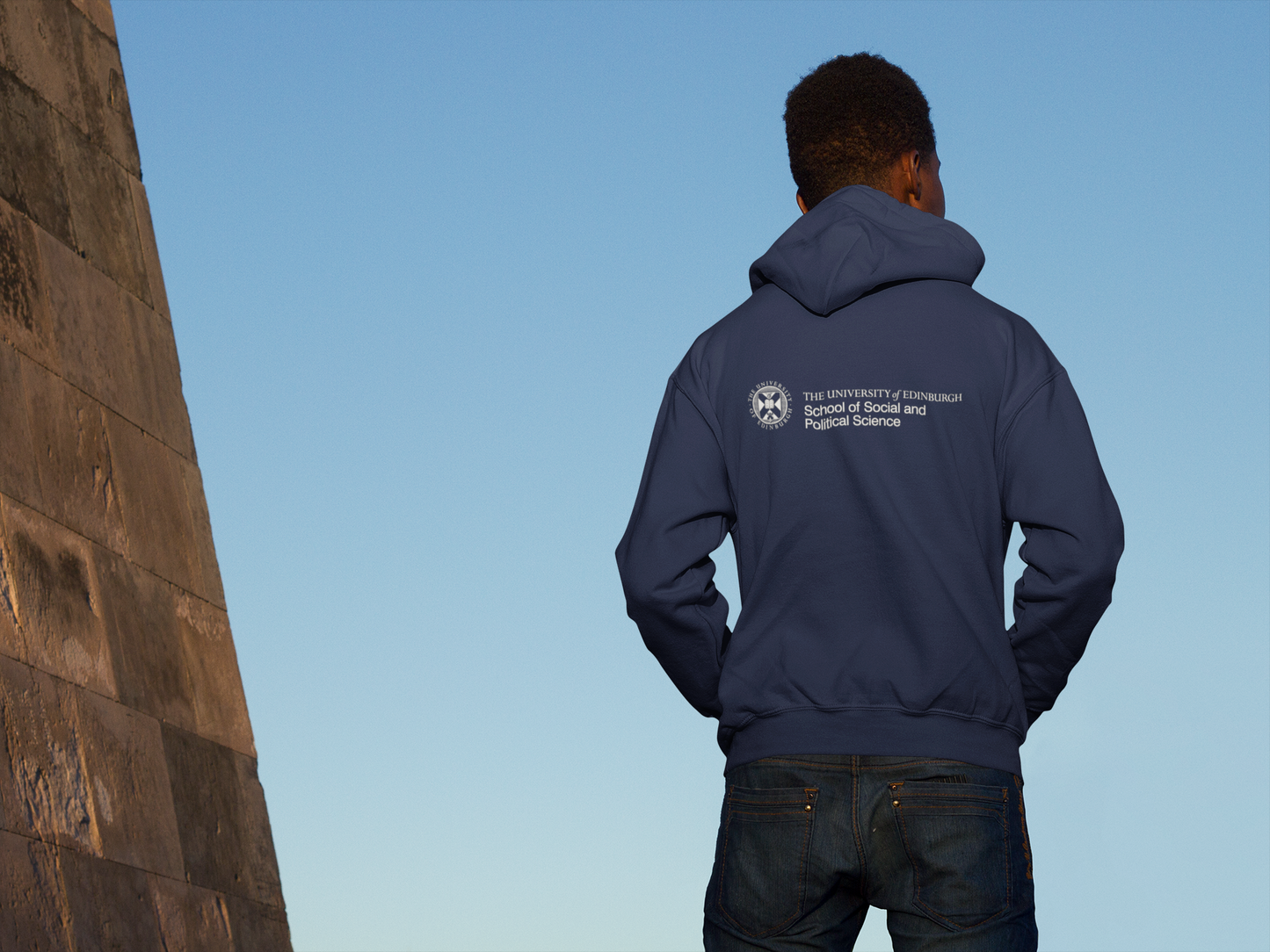 School of Social & Political Science Embroidered Zip Hoodie