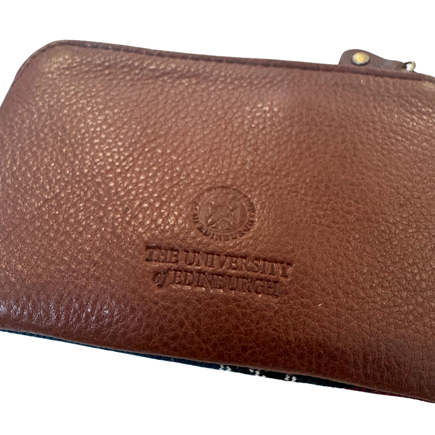 Tartan and Leather Key Coin Purse