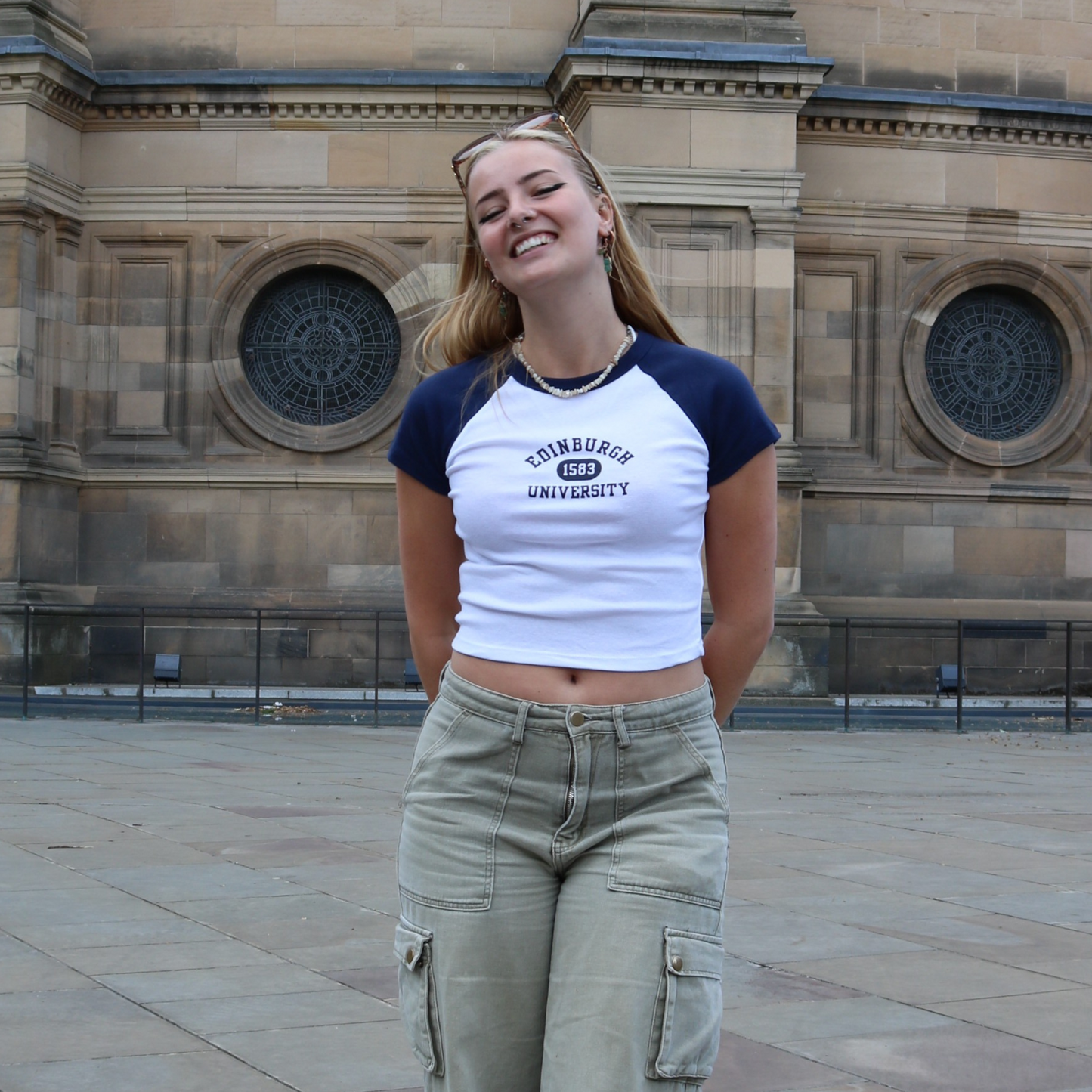 1583 Cropped Baseball T-Shirt