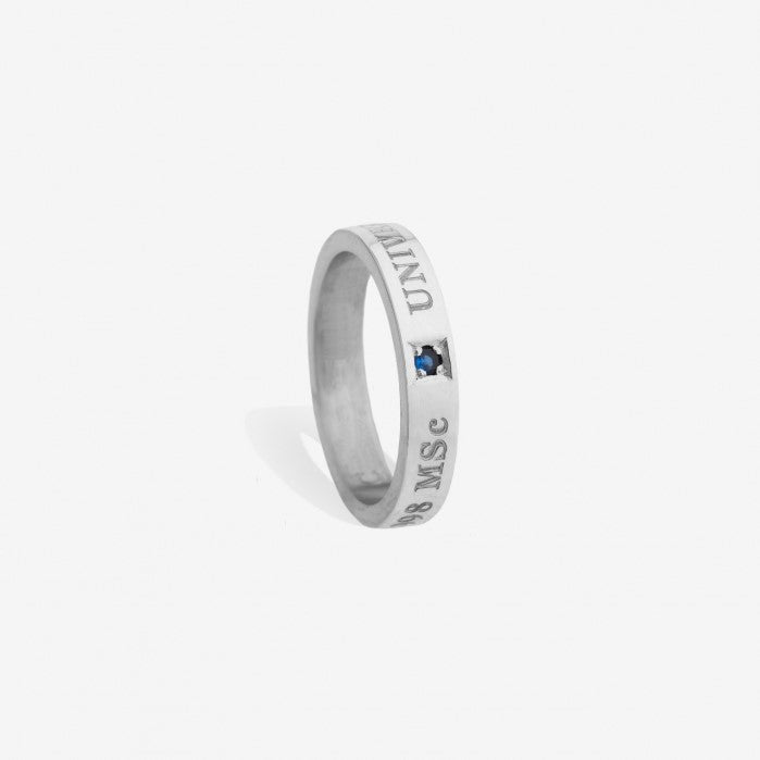 Graduation Classic Band Ring - Sterling Silver