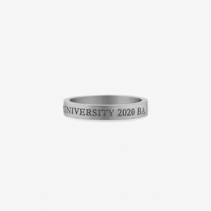 Graduation Classic Band Ring - Sterling Silver