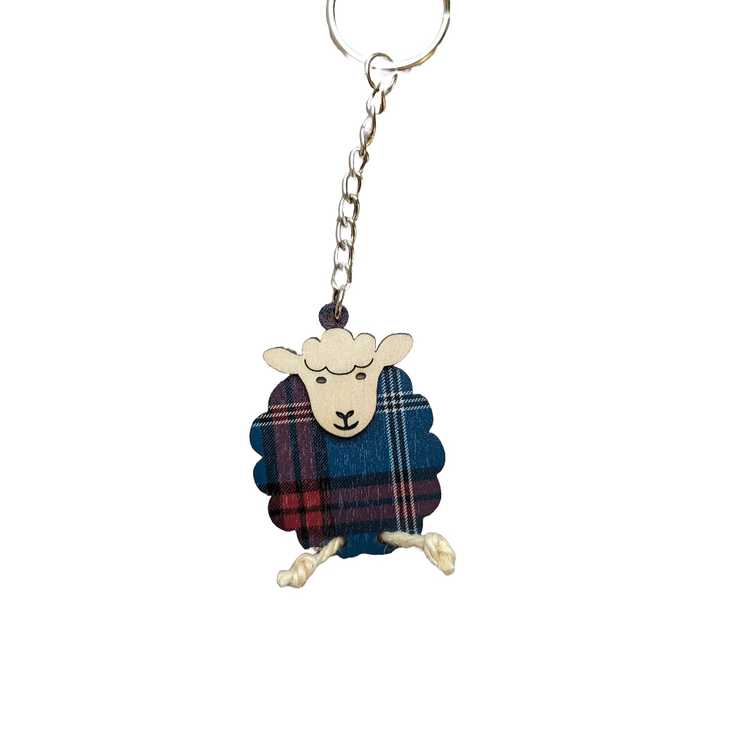Tartan Dolly the Sheep Keyring