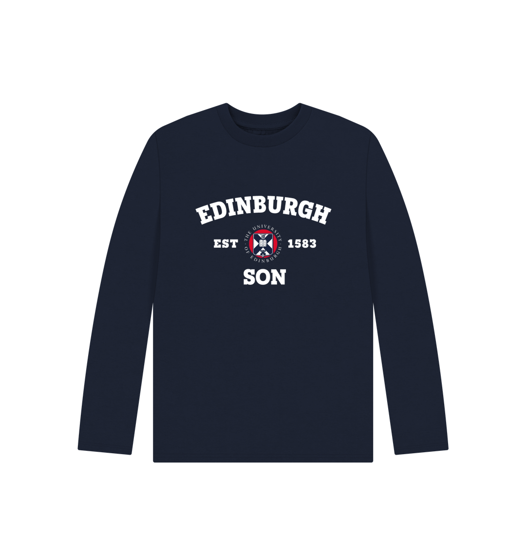 Navy Blue Kids Edinburgh Son Long Sleeve T-Shirt