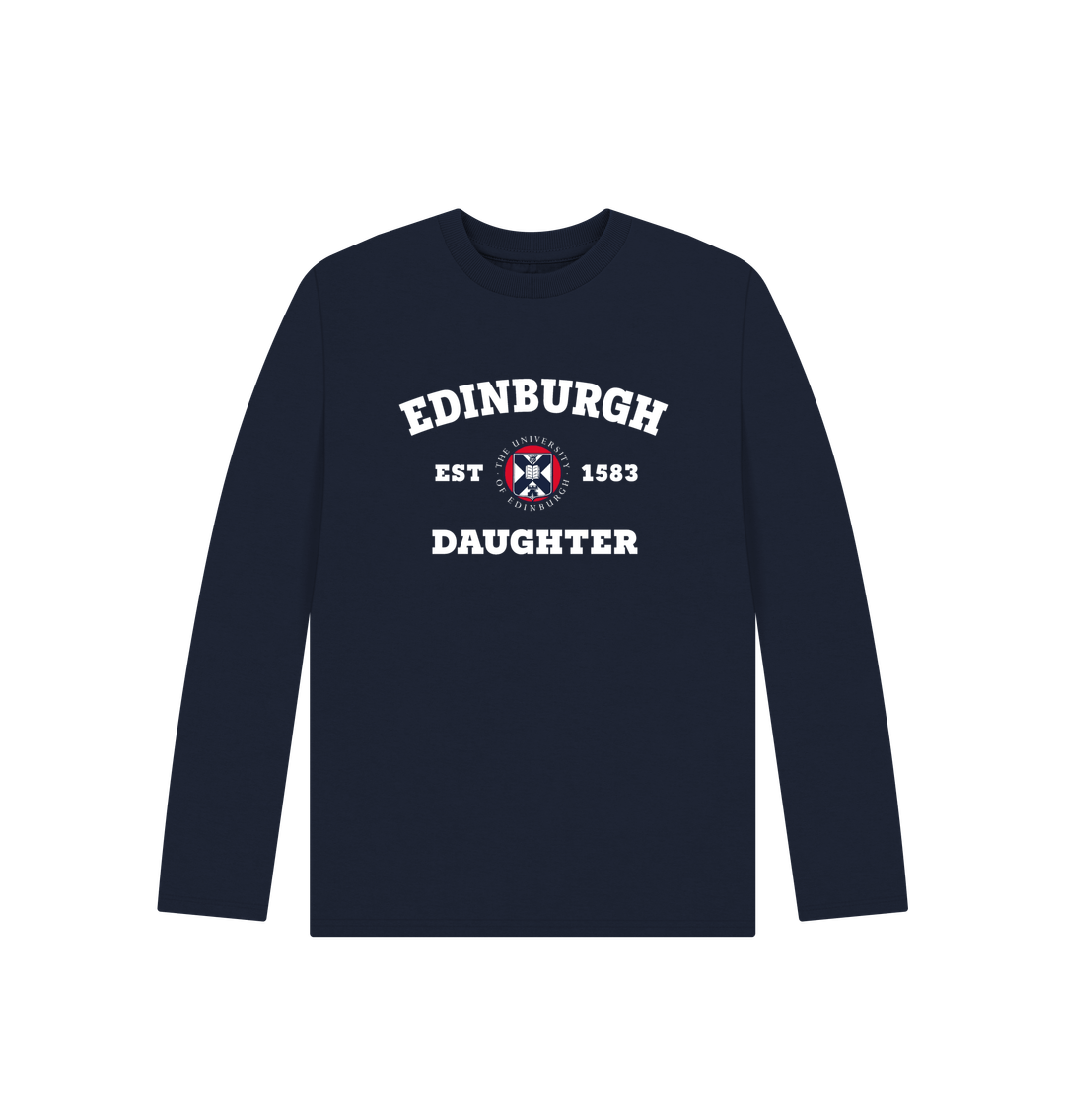 Navy Blue Kids Edinburgh Daughter Long Sleeve T-Shirt
