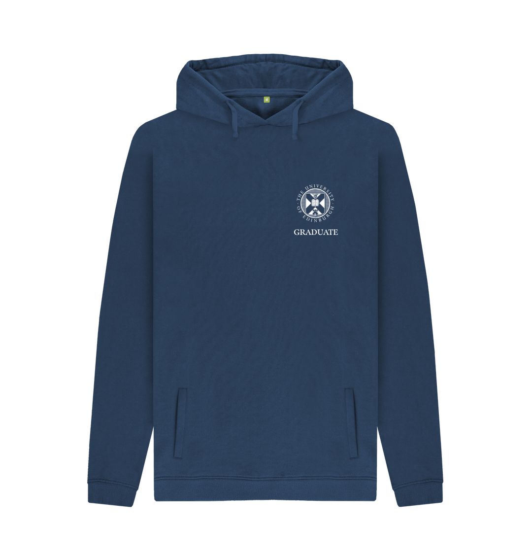 Navy Graduate Small Crest Hoodie