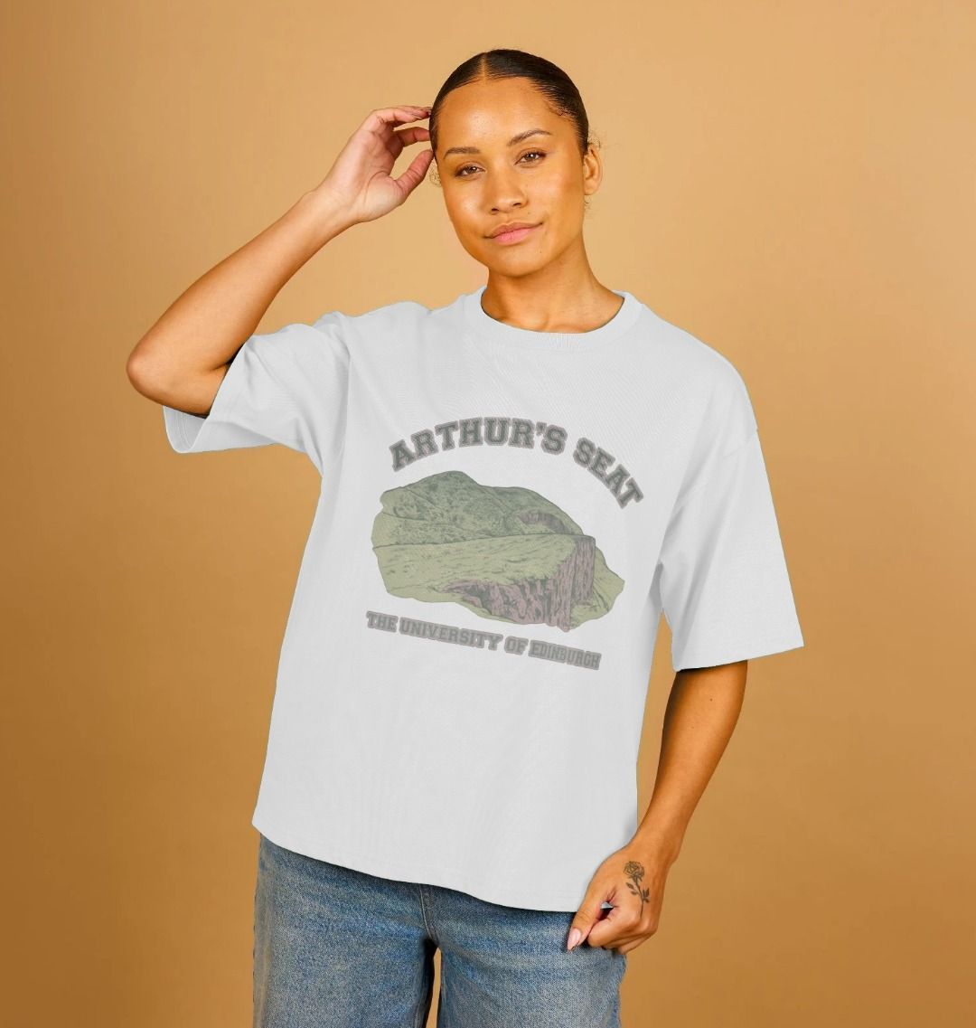 Arthur's Seat Oversized Graphic T-Shirt (Women's Fit)