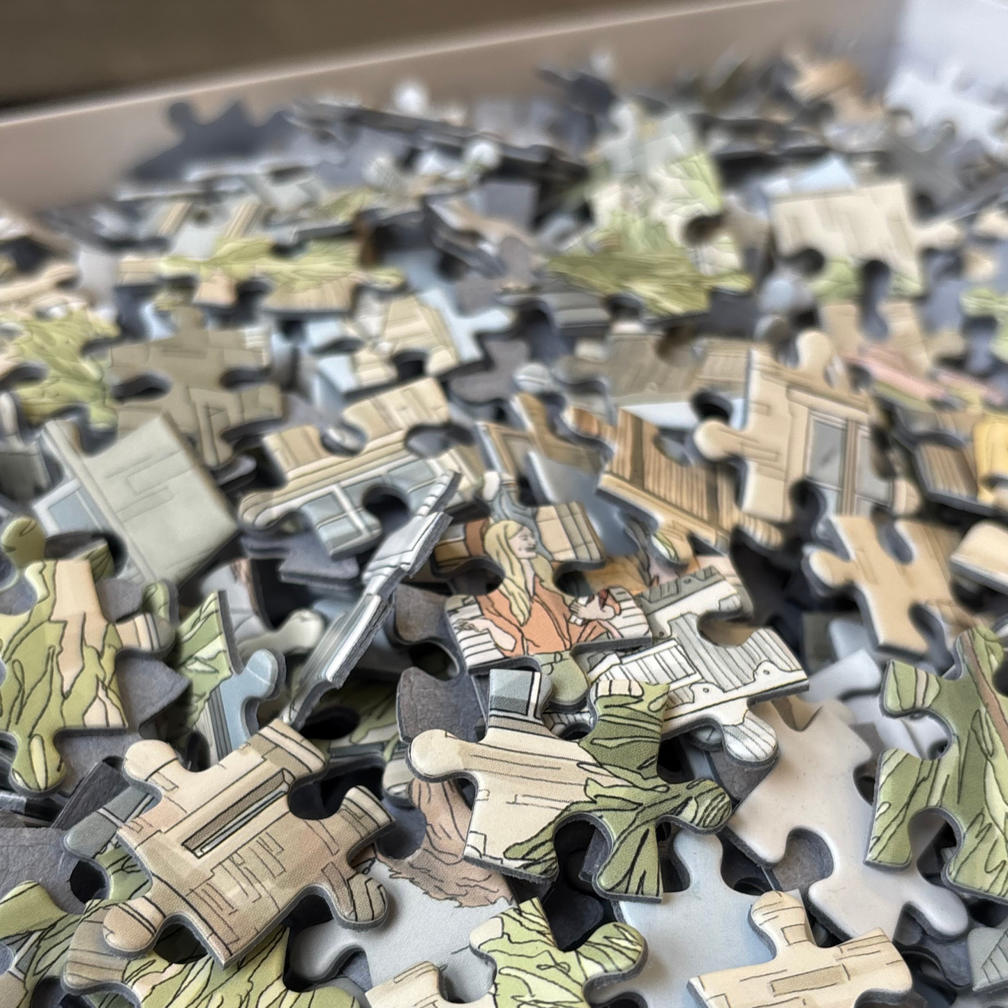 Edinburgh Futures Institute Jigsaw Puzzle pieces in the box.