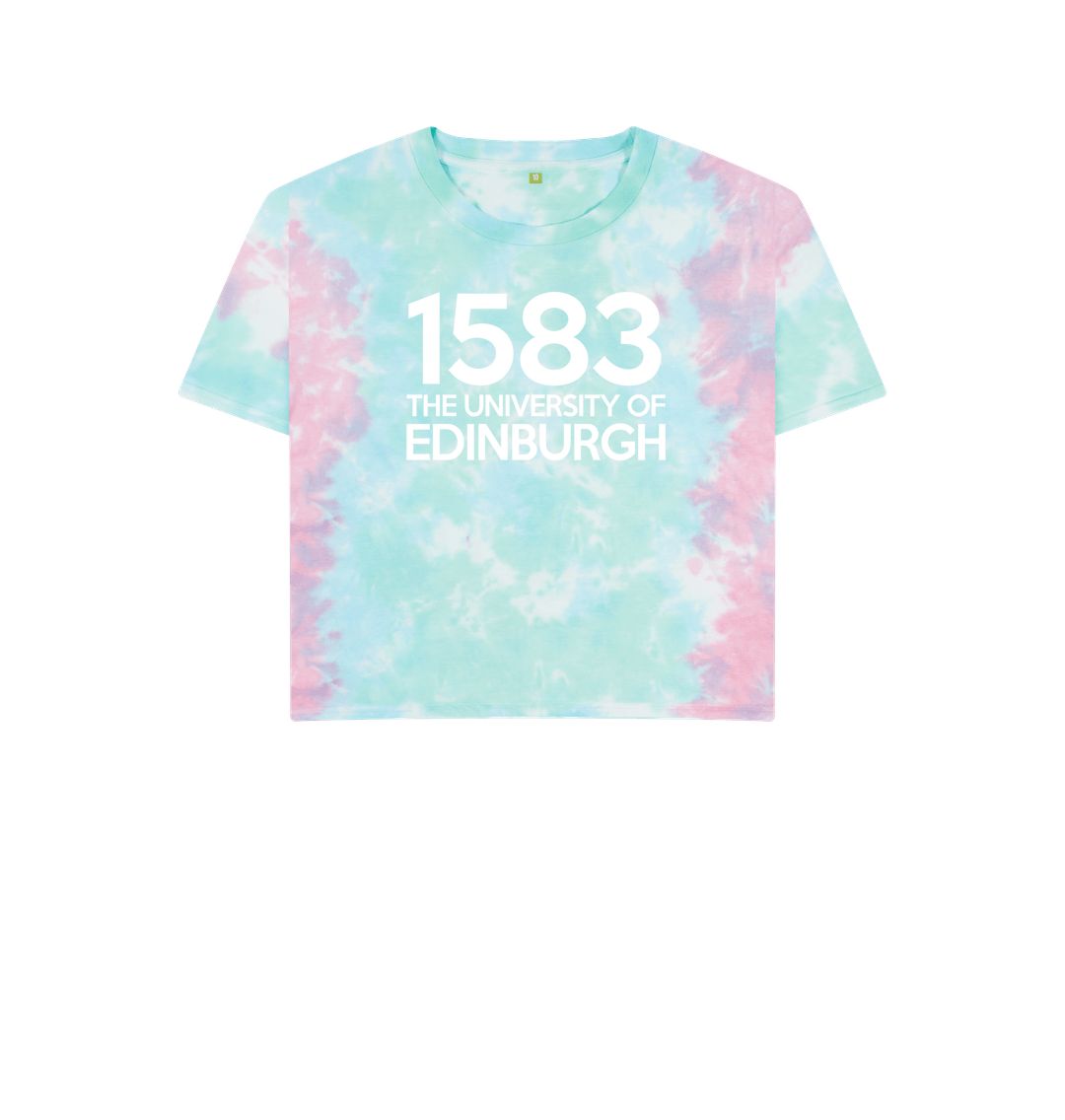 Pastel Tie Dye Women's 1583 Cropped Boxy T-Shirt