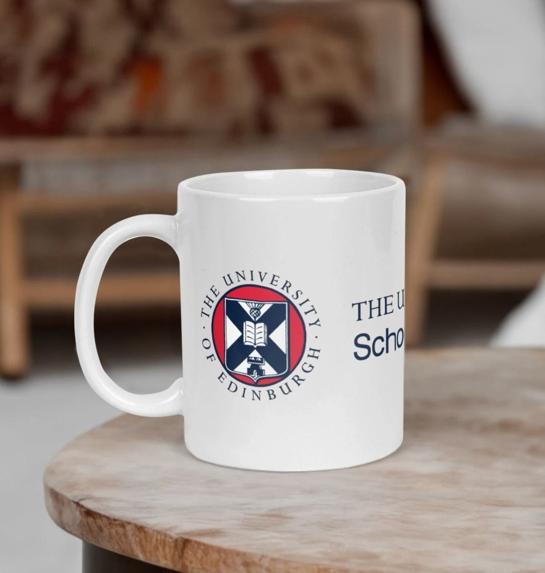 White School of Divinity Mug with multi-colour printed University crest and logo