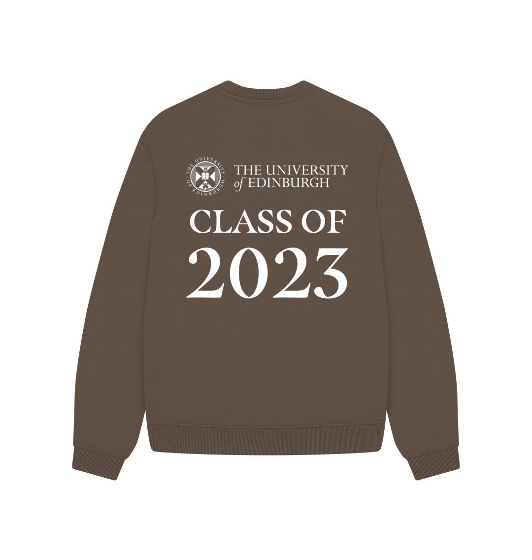 Back of Chocolate Class of 2023 Women's Oversized Sweatshirt