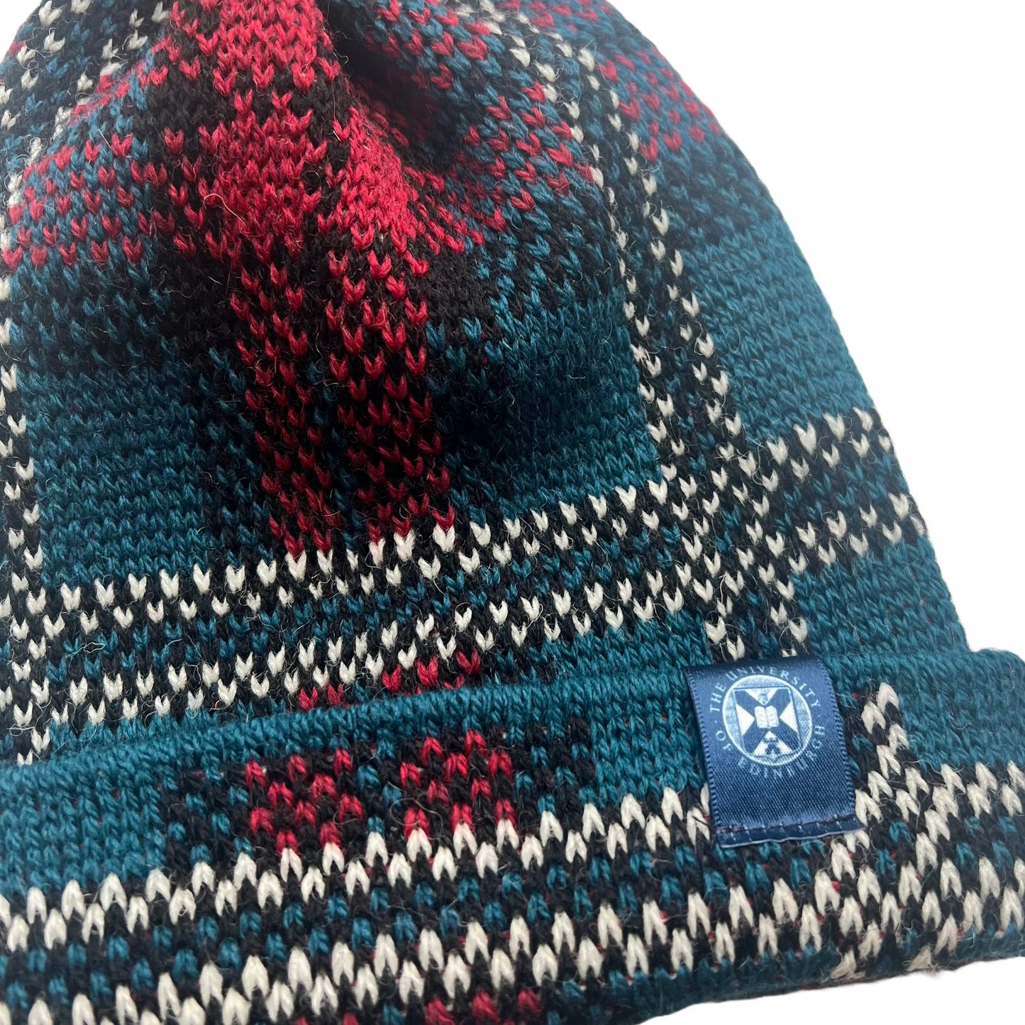 Tartan Pom Pom Wool Beanie