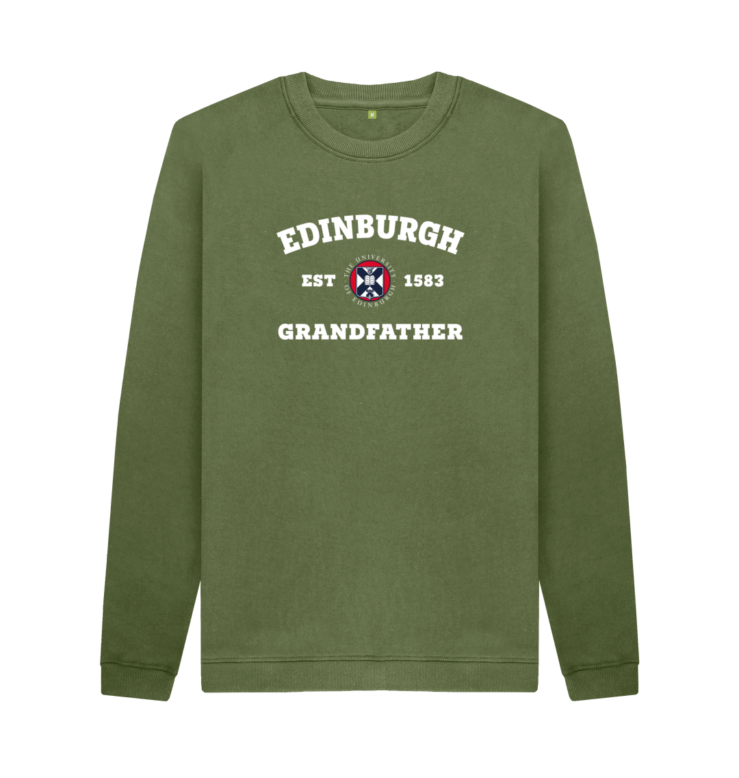 Khaki Printed Sweater Front