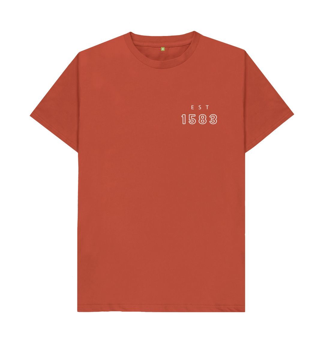 Rust Old College Coordinates Design T-Shirt