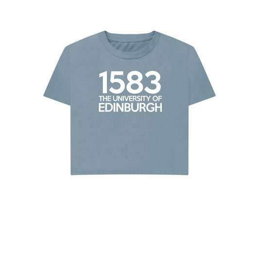 Stone Blue Women's 1583 Cropped Boxy T-Shirt