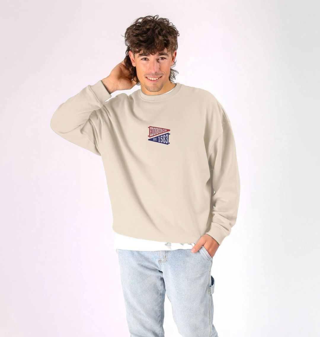 Men's Oversized Pennant Sweatshirt