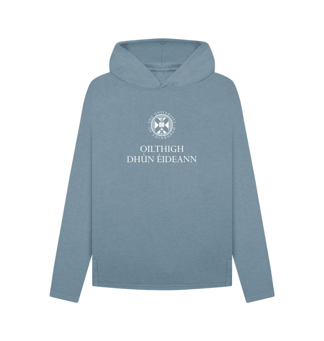 Stone Blue Women's Gaelic Logo Relaxed Fit Hoodie