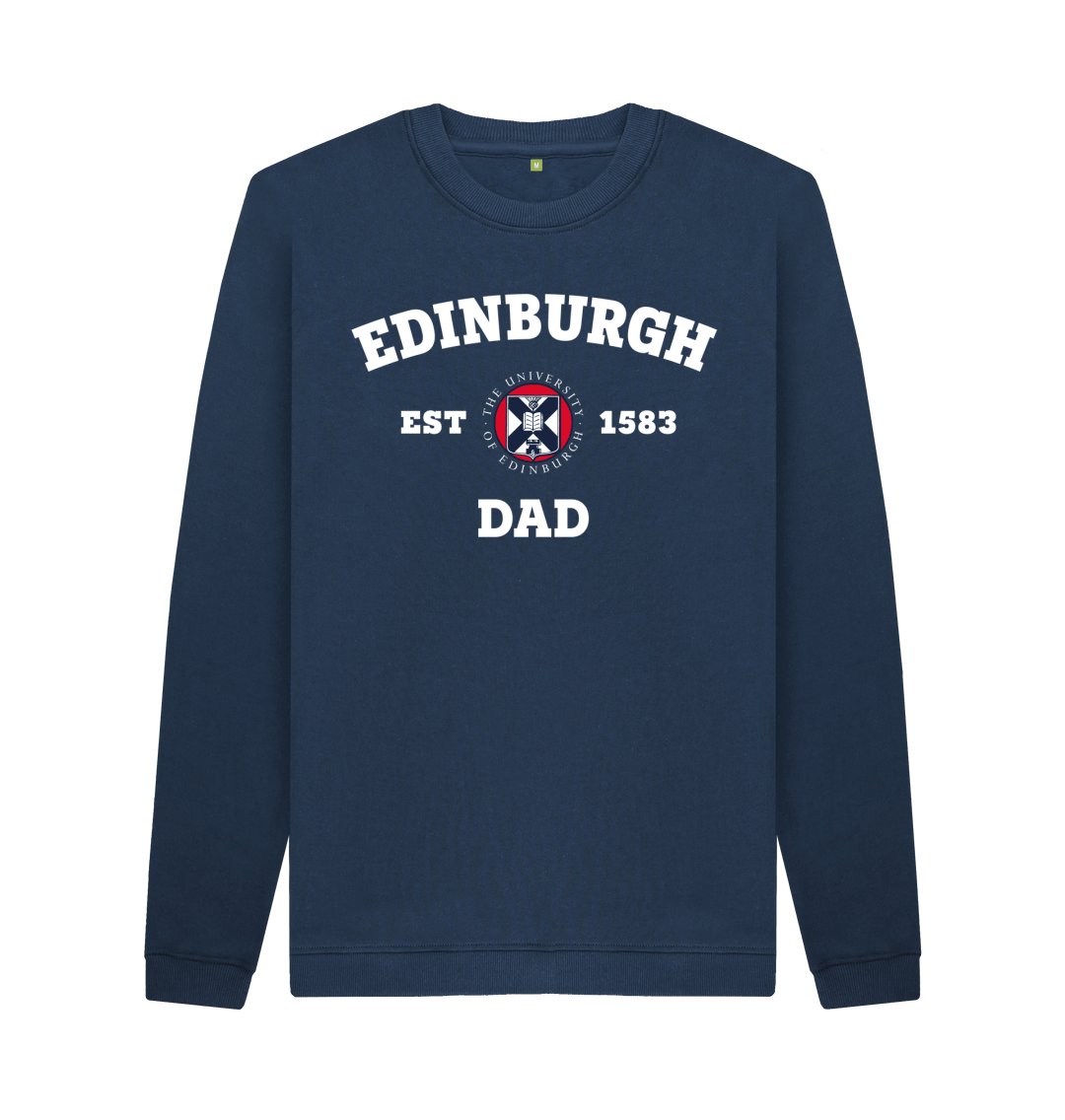 Navy Blue Printed Sweater Front