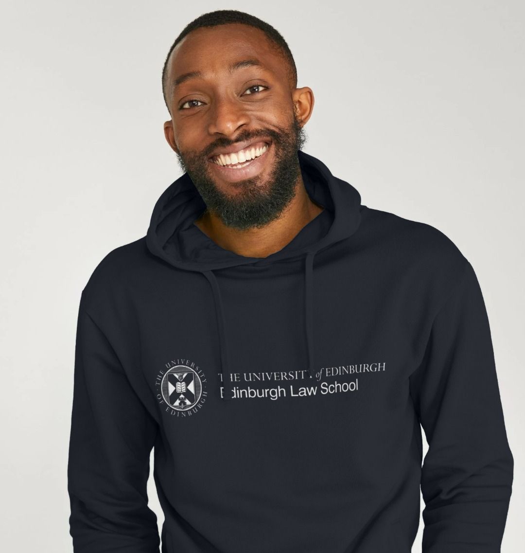 A model wearing our Edinburgh Law School Hoodie 