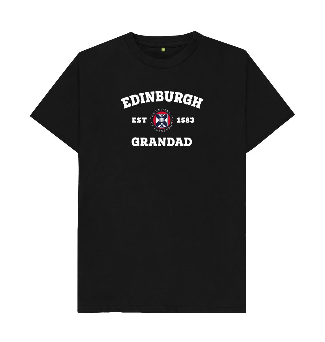 Black Edinburgh Grandad T-Shirt