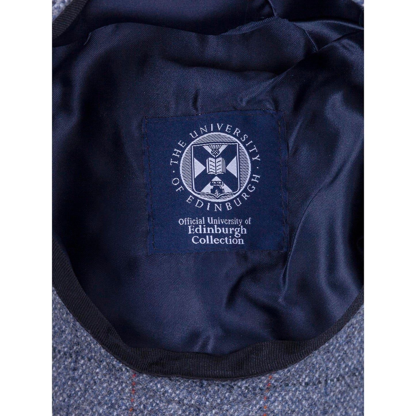 Tweed Cap Inside View, Crest Tag