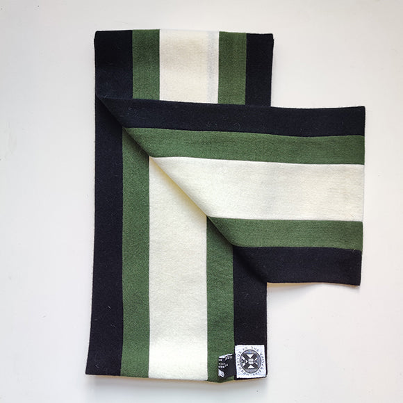 Black, green and white graduation scarf for MSCI degree award