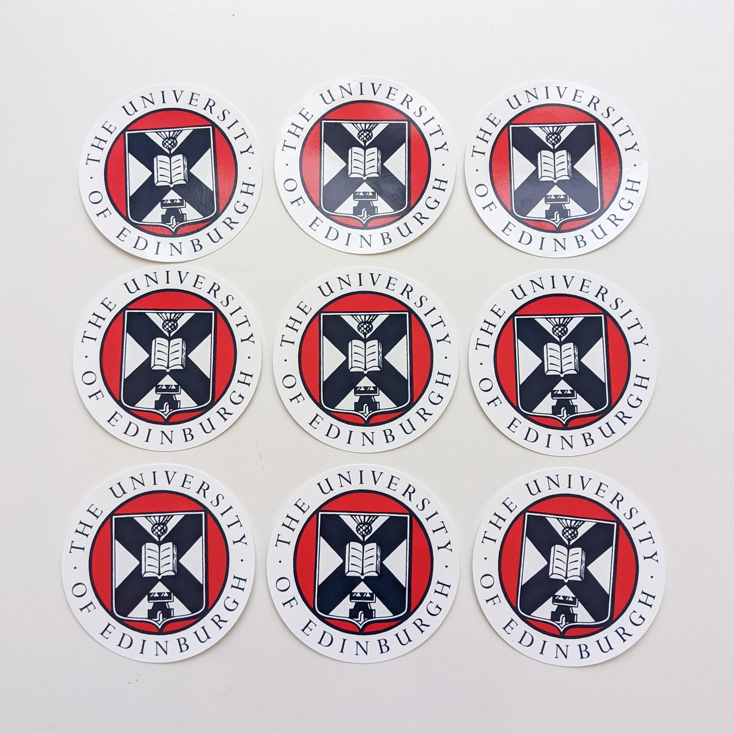 Our Round Window Sticker laid out in a repeating pattern.