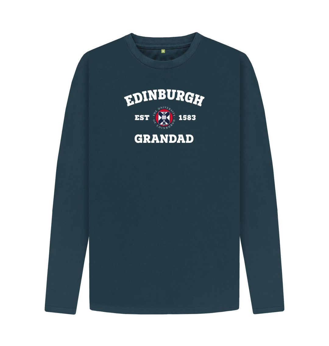 Denim Blue Edinburgh Grandad Long Sleeved T-Shirt