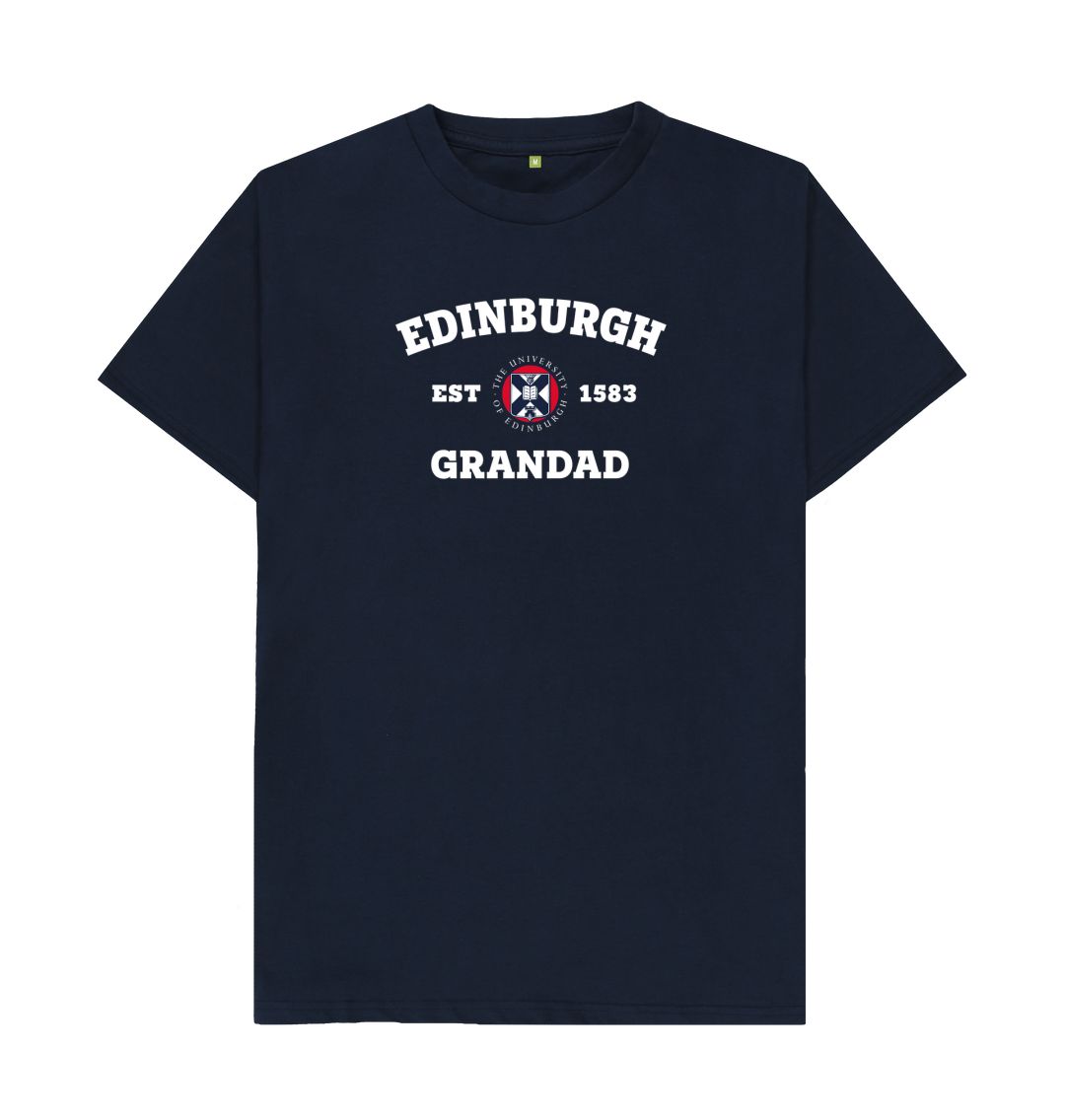Navy Blue Edinburgh Grandad T-Shirt