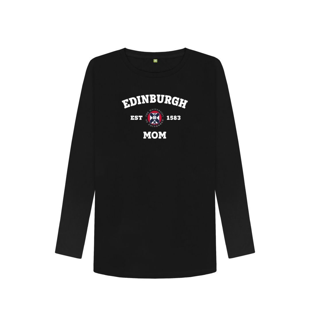 Black Edinburgh Mom Long Sleeved T-shirt